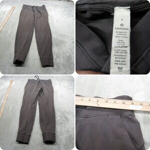 Lululemon Jogger Pants Womens 6 Gray Heavyweight Drawstring Waist 26x27 READ‎